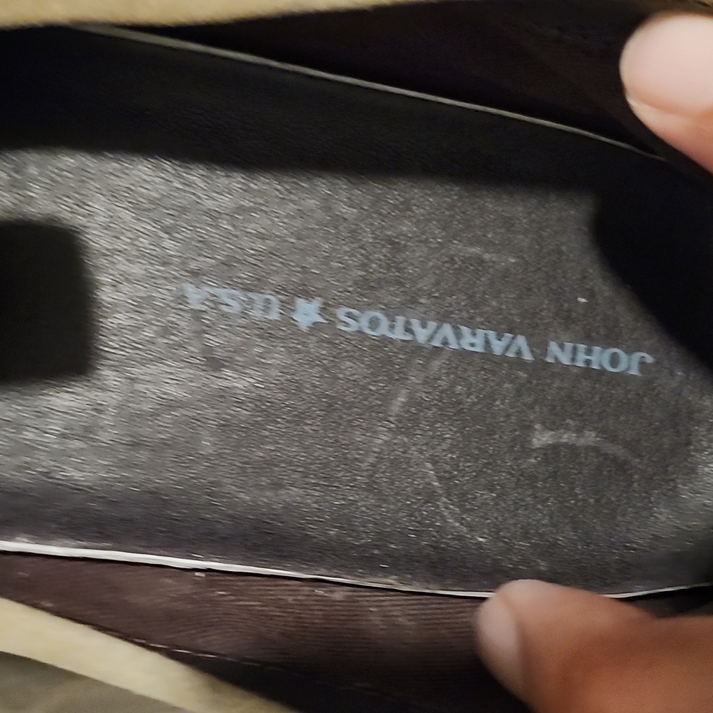 John Varvatos Beige Suede Loafers - Picture 3 of 3